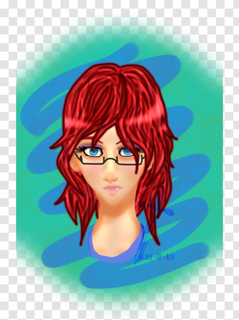 Red Hair Coloring Eyebrow Black - Watercolor Transparent PNG