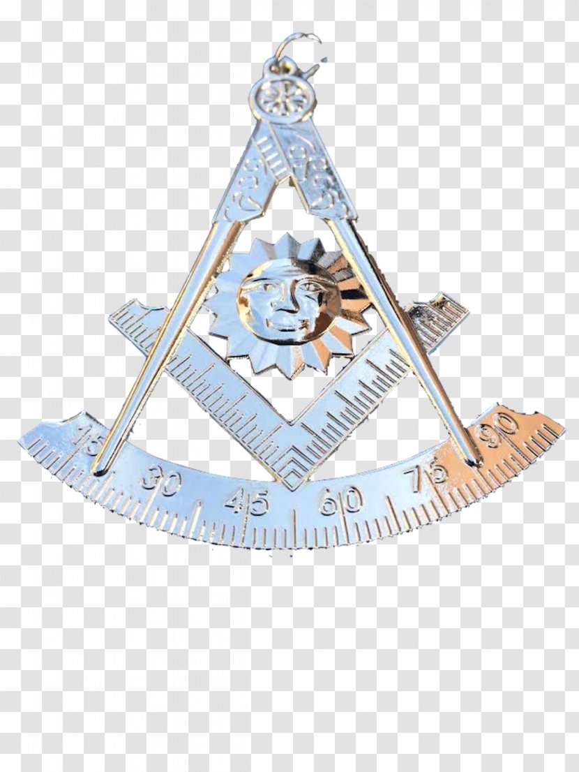 Freemasonry No Man's Sky Silver Christmas Ornament Day - Square And Compass Transparent PNG