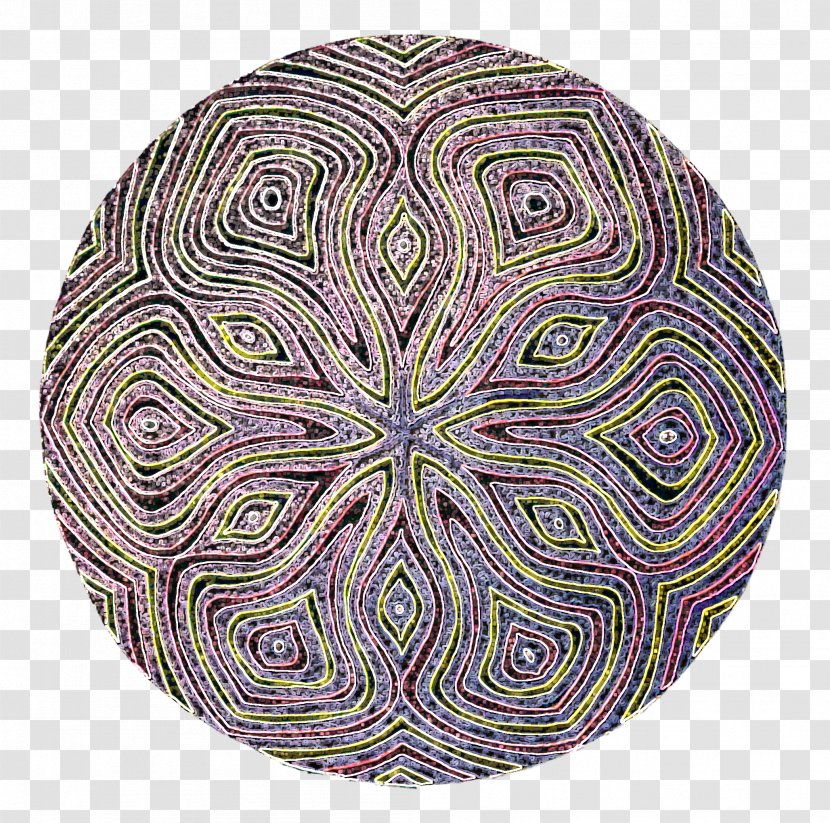 Symmetry Circle Purple Organism Pattern - Hollow Mandala Transparent PNG