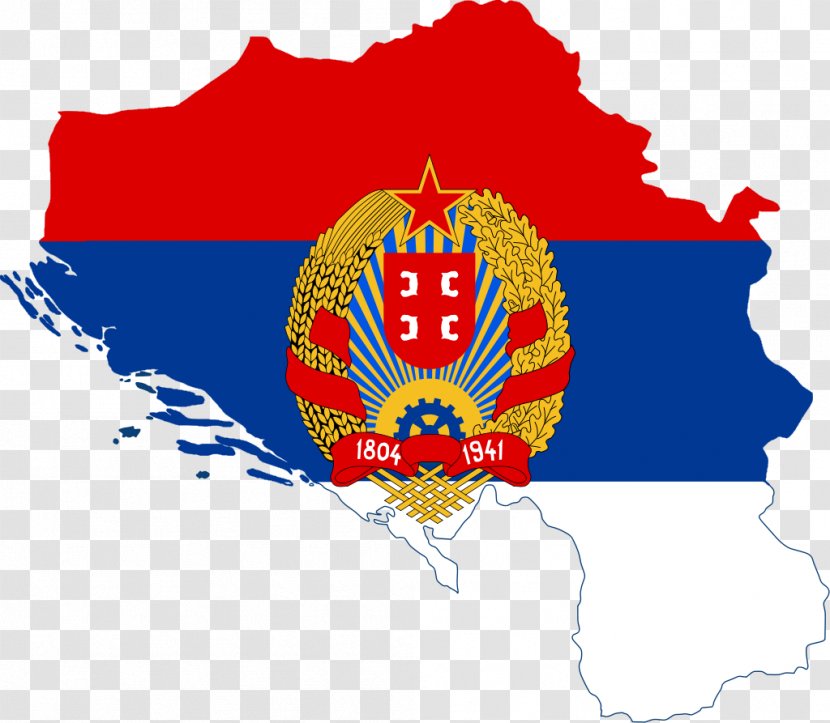 Kingdom Of Serbia Greater Socialist Republic And Montenegro - Map Transparent PNG