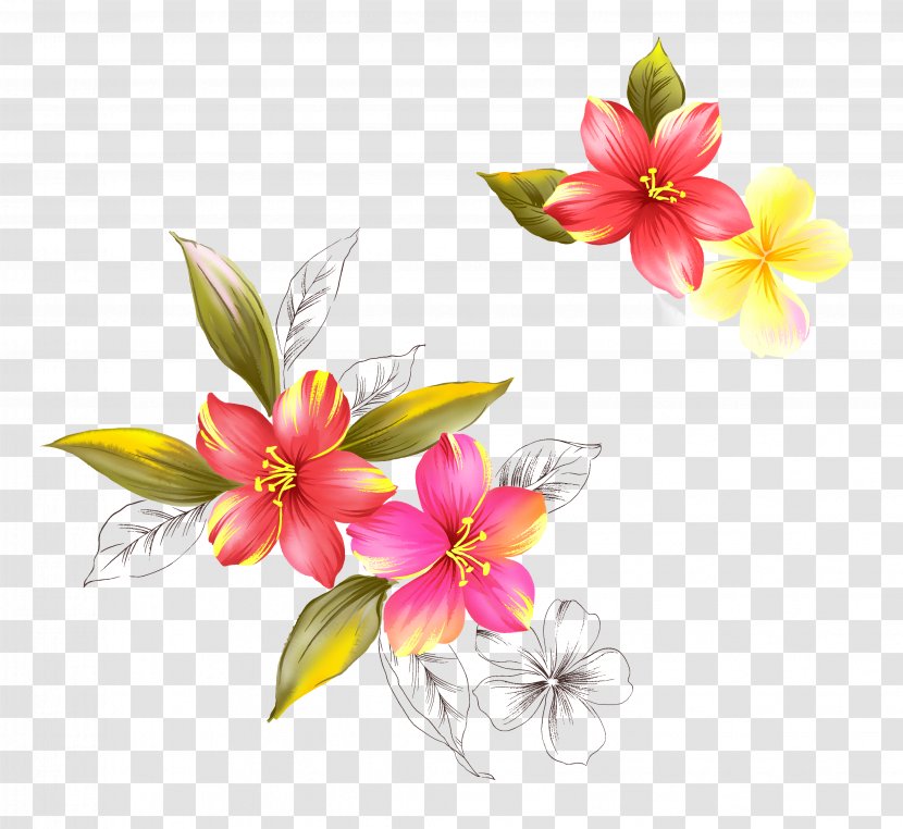 Flower - Plant - Handpainted Flowers Transparent PNG