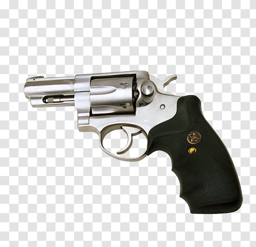 Revolver Flowers And Guns Firearm Weapon Pistol - Flower - Silver Transparent PNG