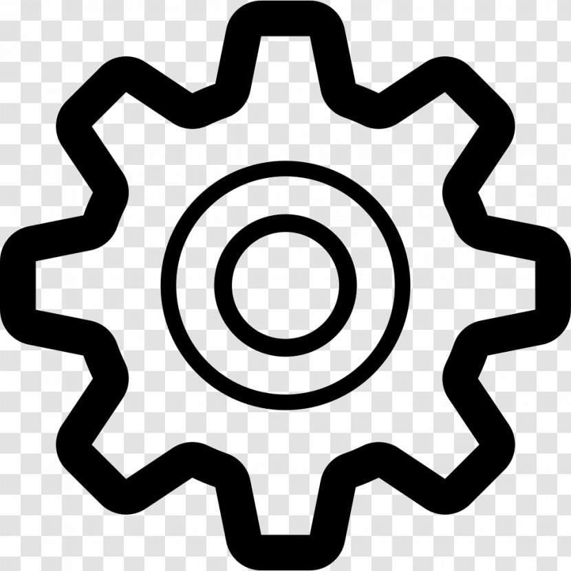 Computer Software Application - Black And White - Cog Wheel Transparent PNG