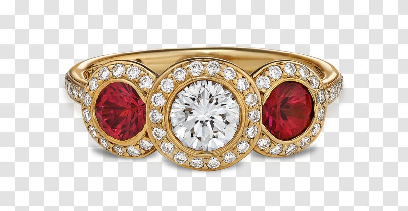 Ruby Engagement Ring Diamond Jewellery - Body Jewelry - Halo Transparent PNG