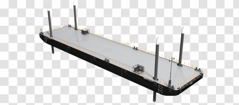 Pontoon Barge Ship Boat Dredging - Houseboat Transparent PNG