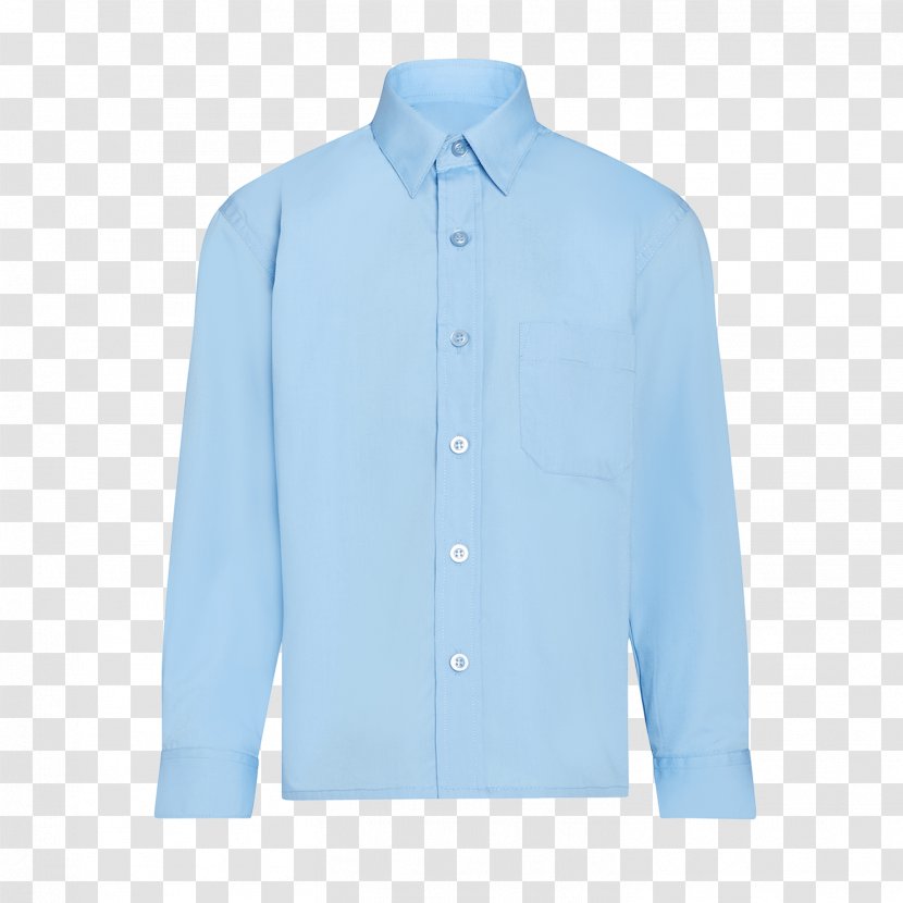 Dress Shirt Collar Sleeve Electric Blue - Uniform Transparent PNG