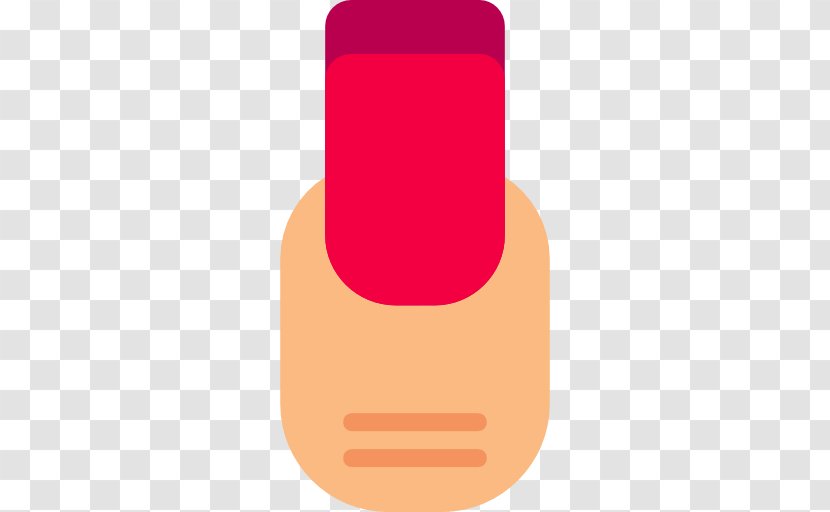 Nail Polish Finger Clip Art - Peach Transparent PNG