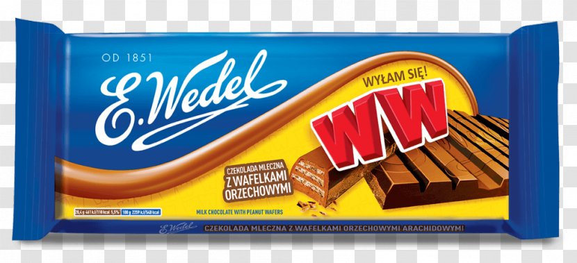 Milk E. Wedel Chocolate Bar Brownie - Toffee - Czekolada Transparent PNG