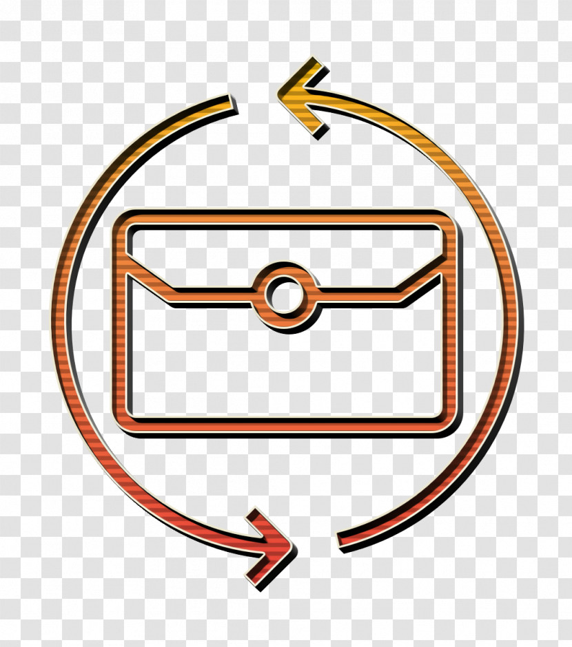 Circular Arrows Icon Envelope Icon Contact And Message Icon Transparent PNG