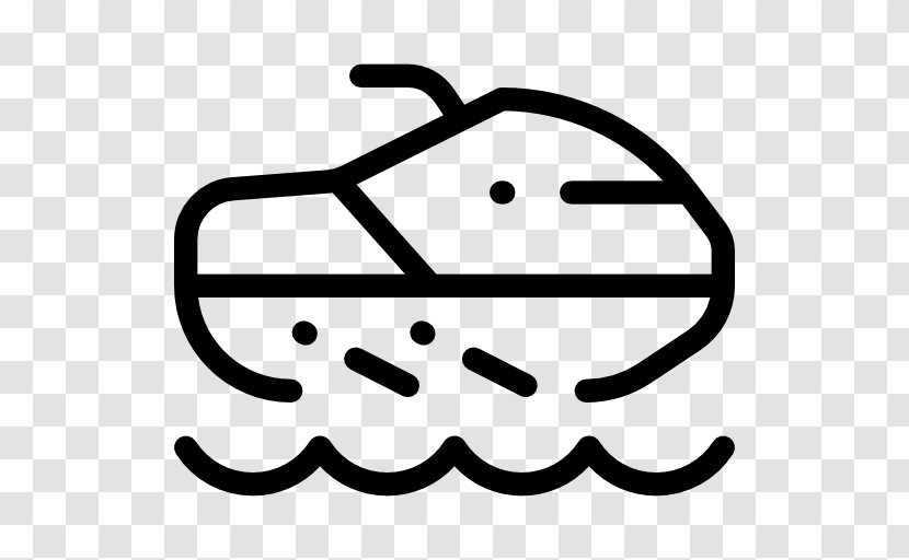 Aqua Scooter Personal Water Craft Clip Art - Black And White Transparent PNG