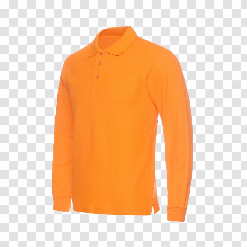 Sleeve Neck - Outerwear - Orange Long Sleeved T-shirt Transparent PNG