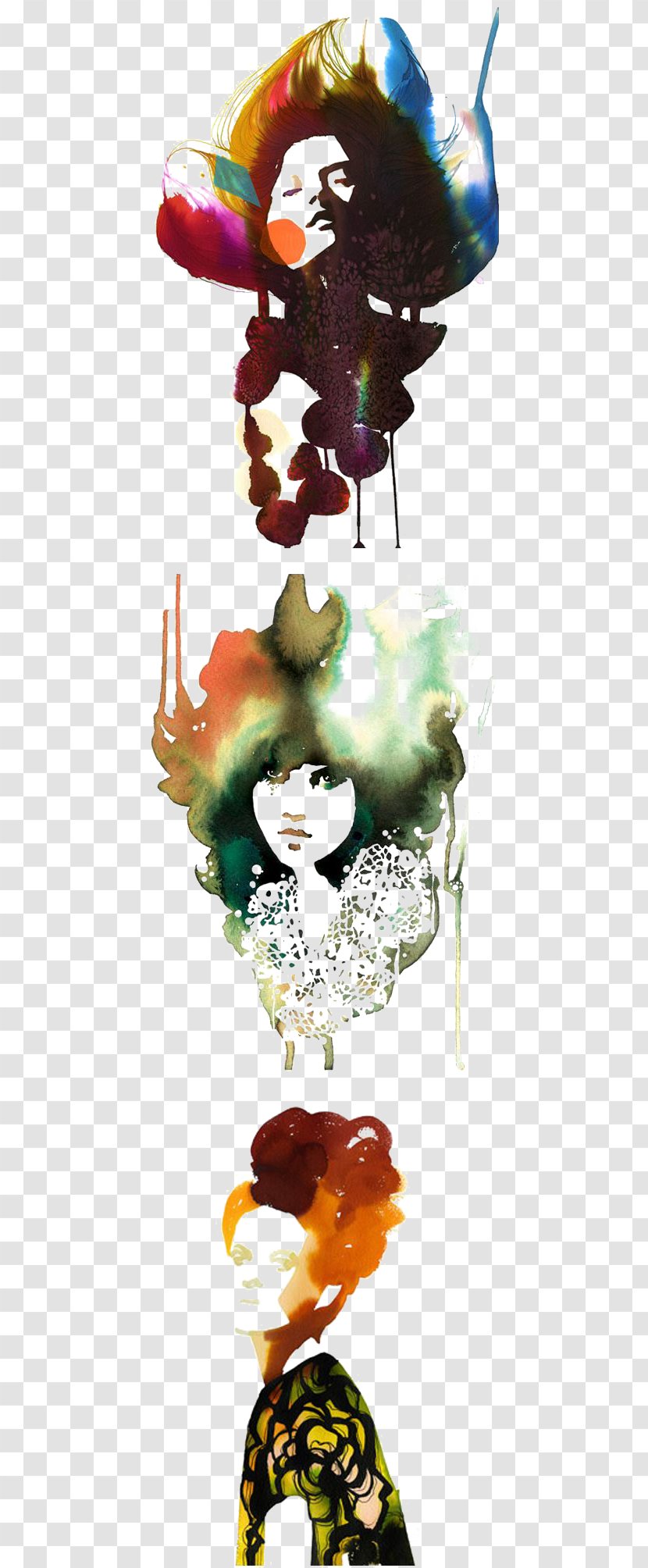 Watercolor Painting Drawing Fashion Illustration Art - Rock Woman Transparent PNG
