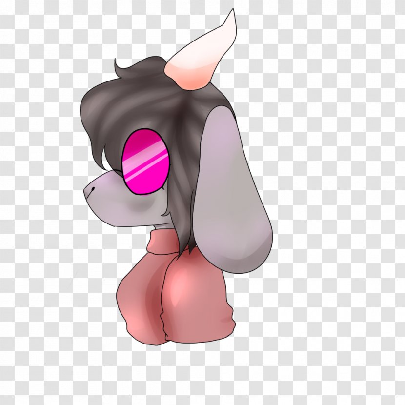 Pink M Figurine Ear - Silhouette - Satan Goat Transparent PNG