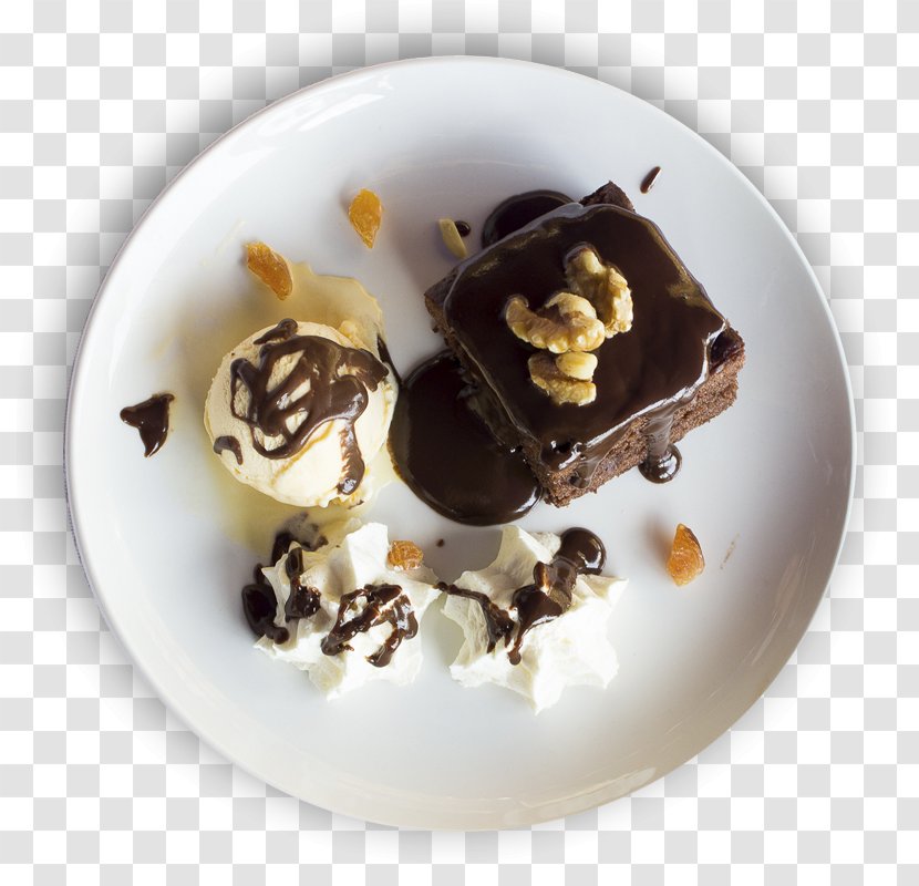 Ice Cream Dame Blanche Praline Chocolate Syrup - Dessert Transparent PNG