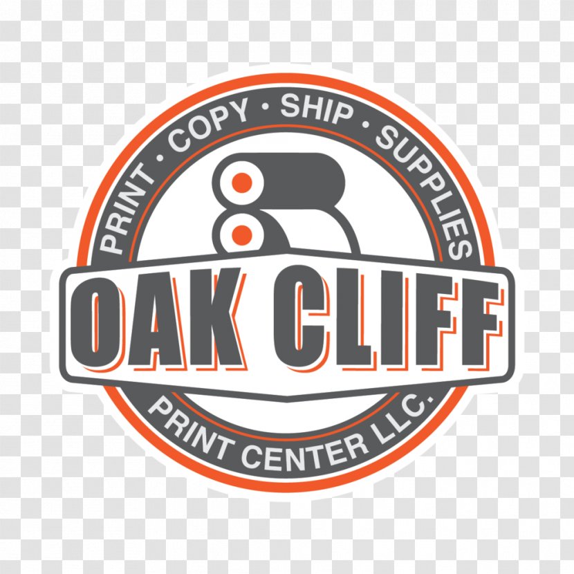 Oak Cliff Print West Jefferson Boulevard North Bishop Avenue Logo Brand - Signage - Invoice Transparent PNG