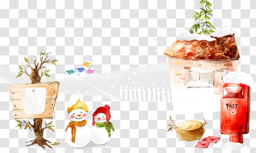 Snowman Illustration - Poster - Hand-drawn Transparent PNG