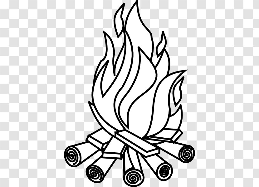 Fire Flame Black And White Clip Art - Flora - Free Cliparts Transparent PNG