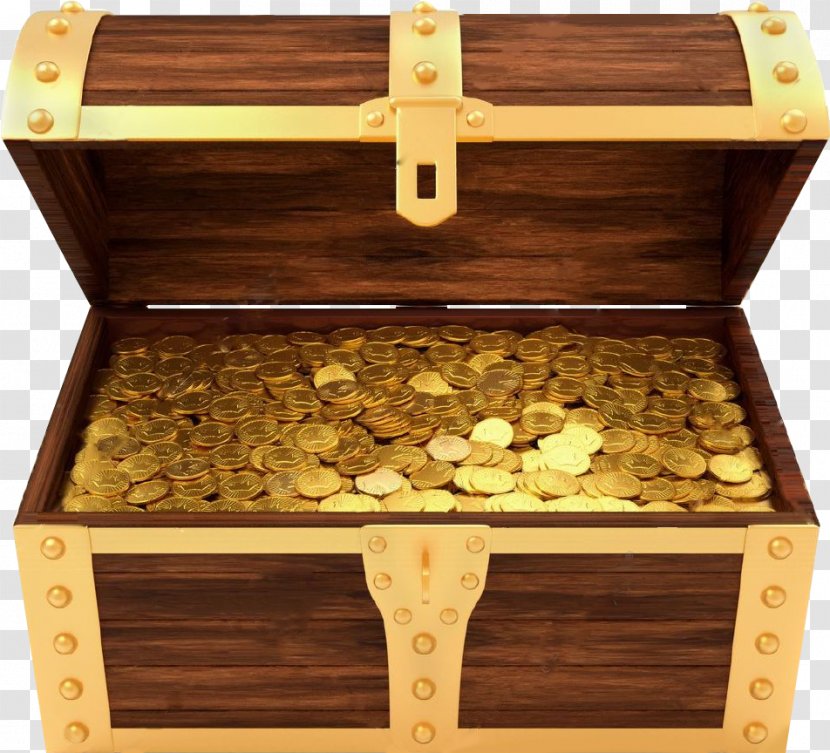Gold Coin Stock Photography Buried Treasure - Heart - Box And Coins Transparent PNG