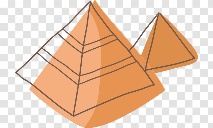 Drawing Cartoon Pyramid - Cute Transparent PNG