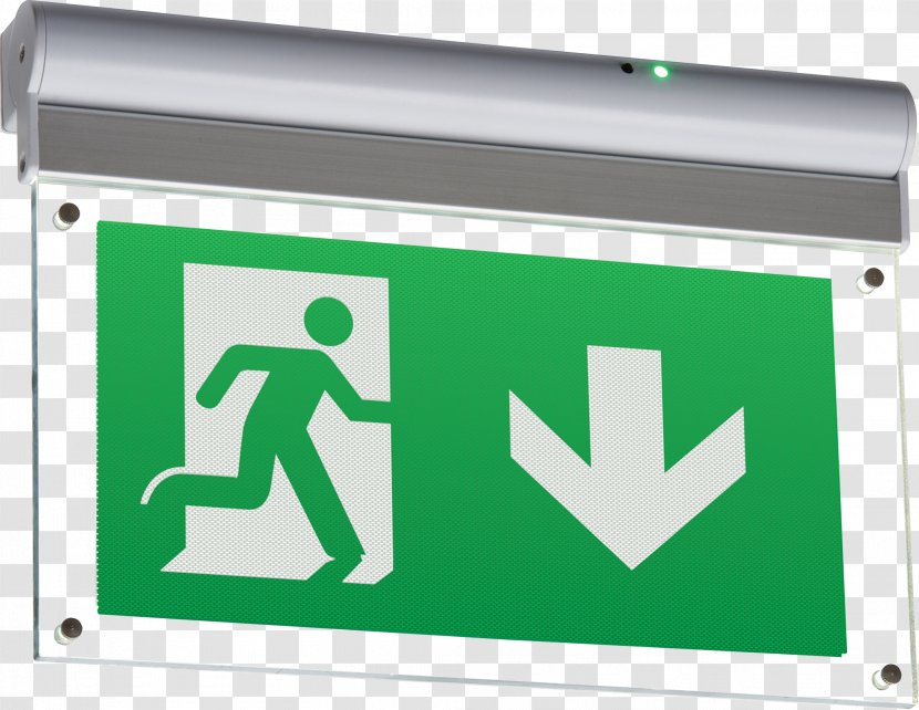 Exit Sign Emergency Signage Fire Escape - Lightemitting Diode Transparent PNG