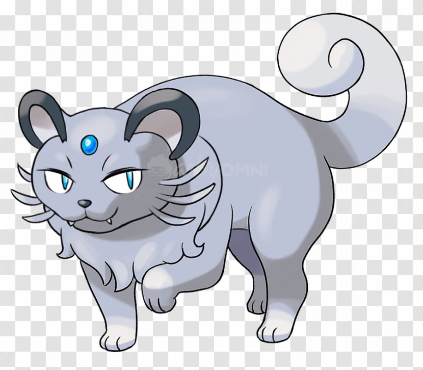 Pokémon Sun And Moon Persian Alola Meowth - Watercolor - Cat Transparent PNG