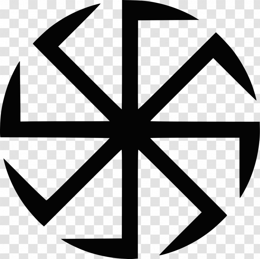 Slavs Slavic Paganism Native Faith Kolovrat Symbol - Black Transparent PNG