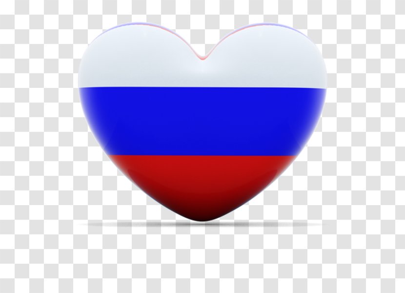 Flag Of Russia England Heart - Author Transparent PNG