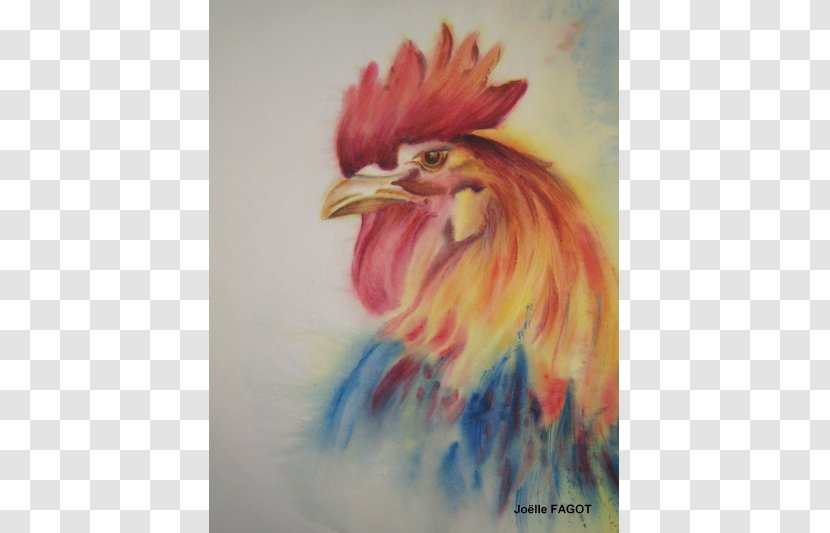 Rooster Watercolor Painting Beak Feather Chicken As Food - Livestock Transparent PNG