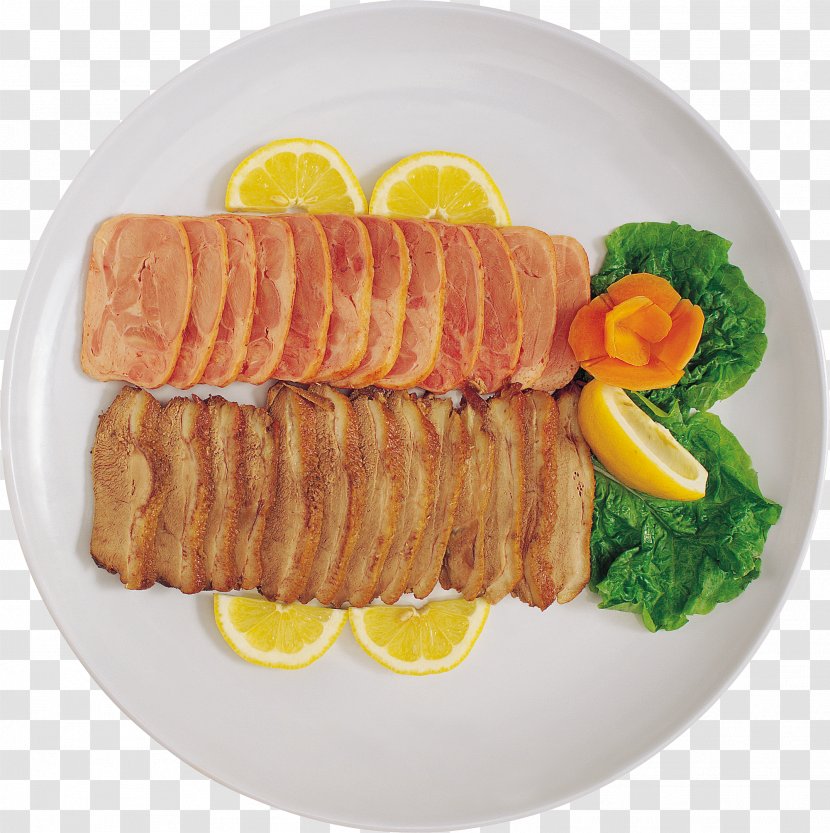 Sausage Ham Meat Vegetarian Cuisine - Platter - Material Free Download Transparent PNG