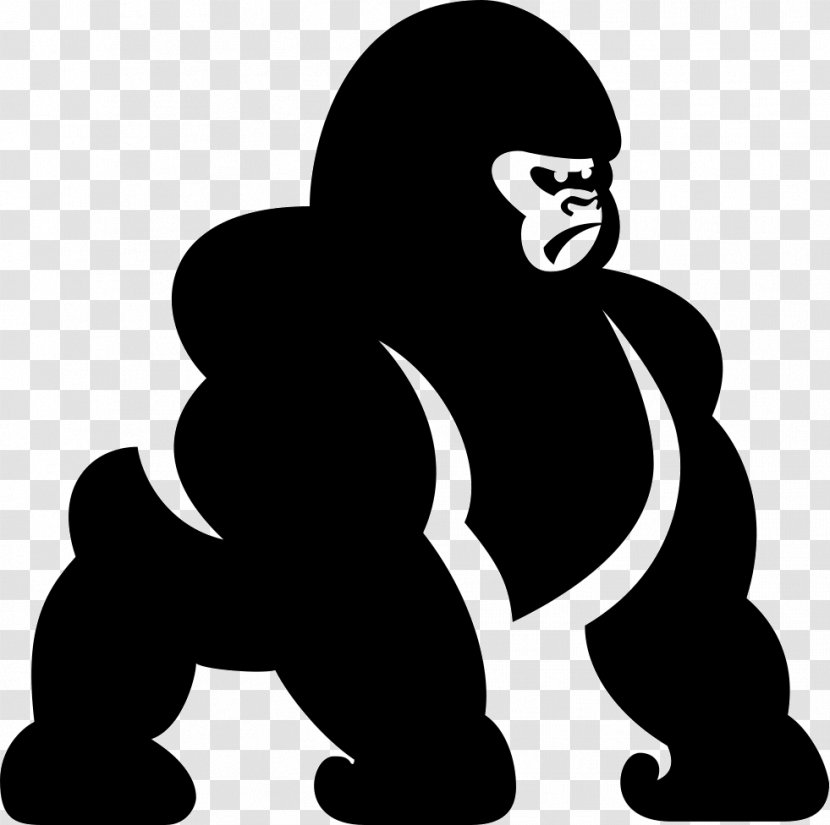 Gorilla Primate Clip Art - Wildlife Transparent PNG