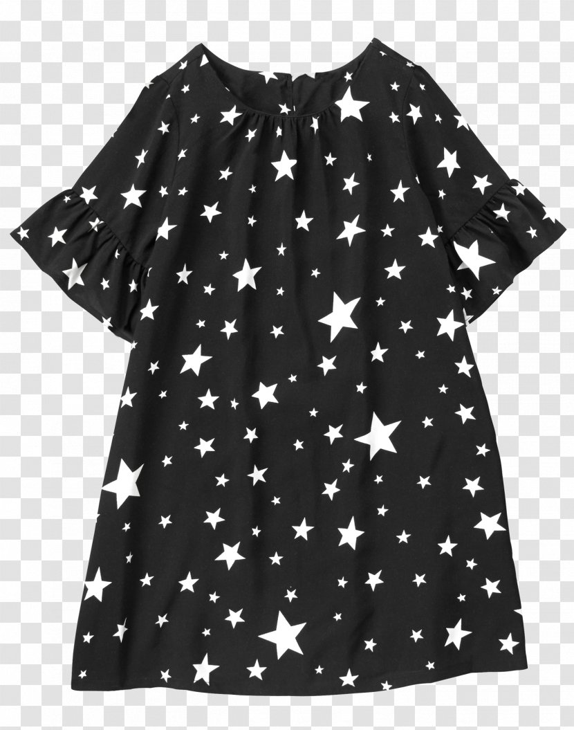 Polka Dot Shoulder Sleeve Blouse Dress Transparent PNG