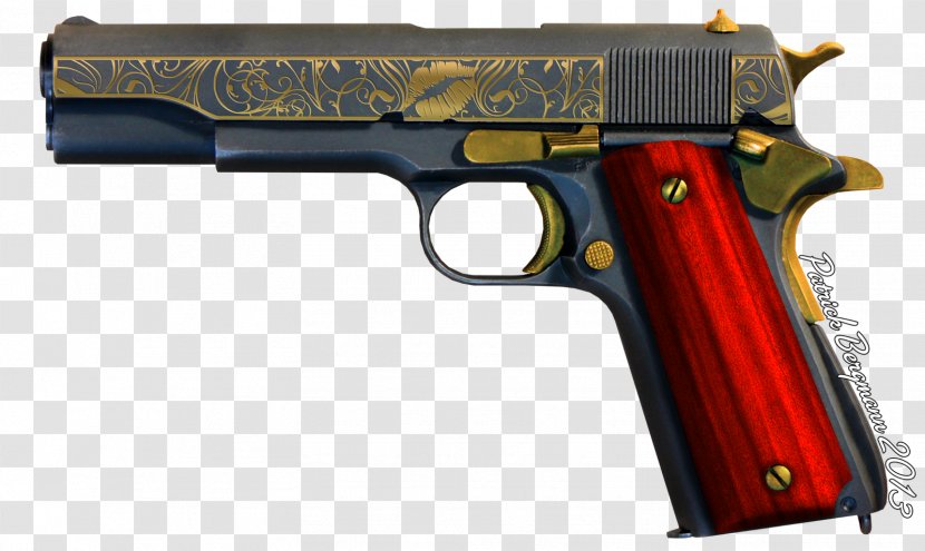 Handgun Firearm Pistol .45 ACP Trigger - Cartridge - Gun Transparent PNG