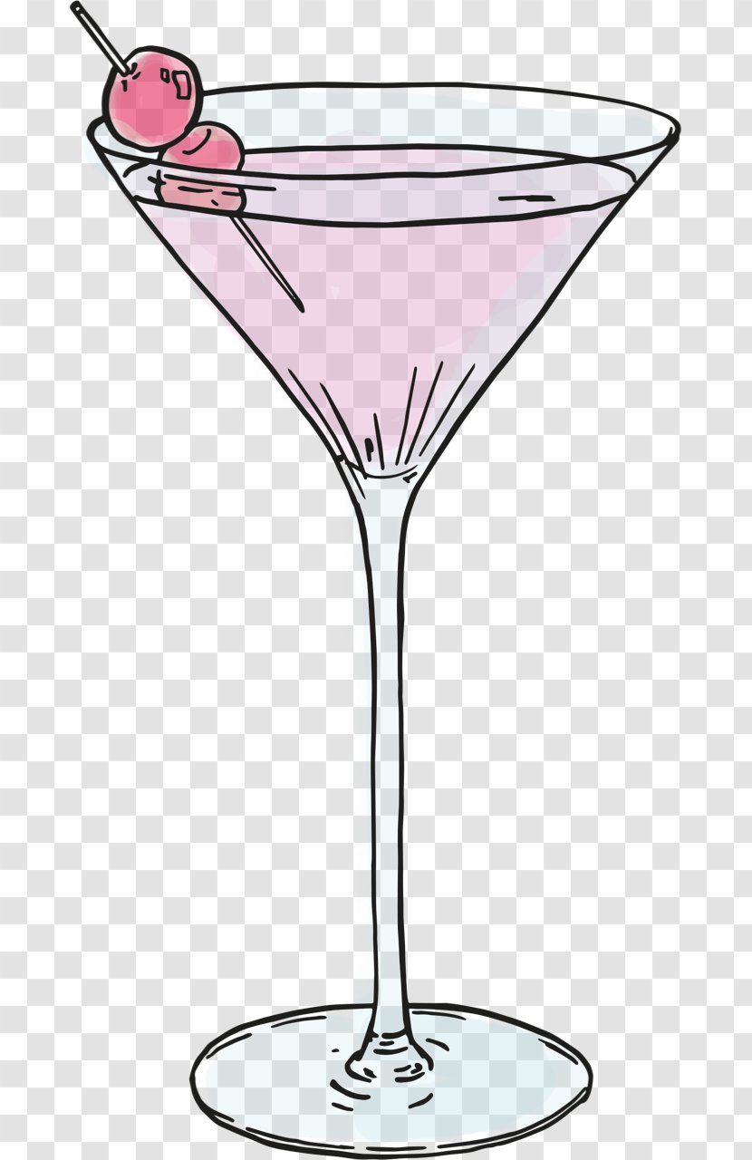 Cocktail Garnish Martini Pink Lady Cosmopolitan - Stemware Transparent PNG