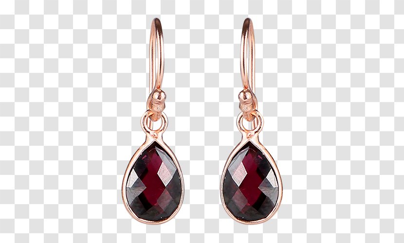 Earring Jewellery Necklace Hair Gemstone - Ruby Transparent PNG