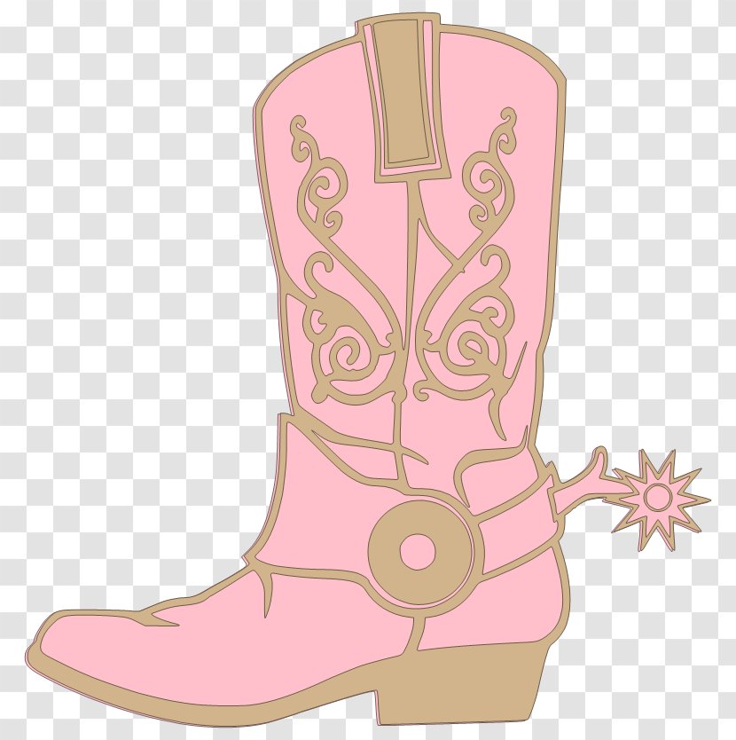 Cowboy Boot High-heeled Footwear Clip Art - Cowgirl Transparent PNG