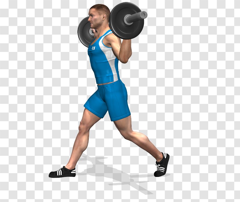 Physical Fitness Exercise Barbell Lunge Centre - Heart Transparent PNG