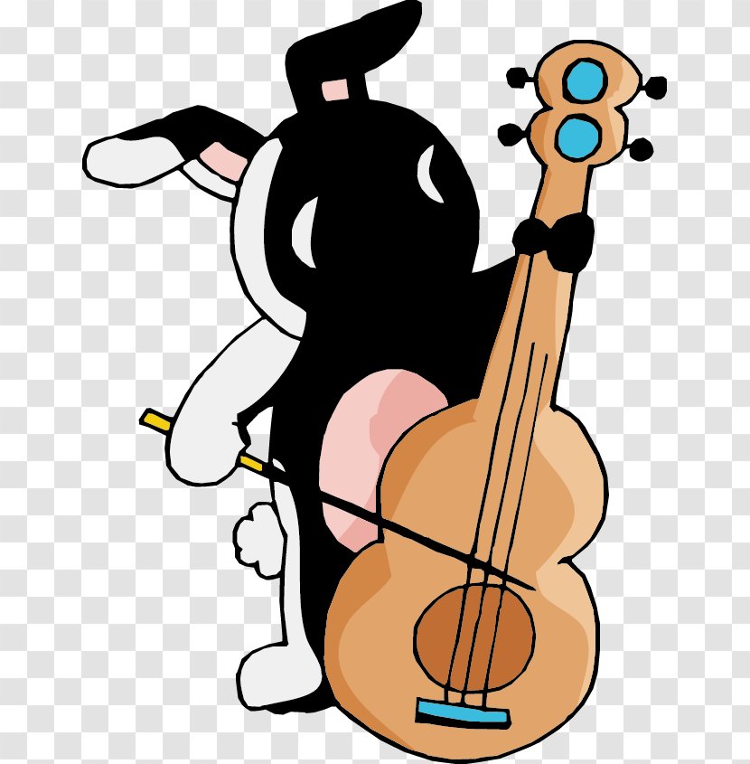 Cartoon Guitar Violin Animal - Cello - Rabbit Vector Transparent PNG