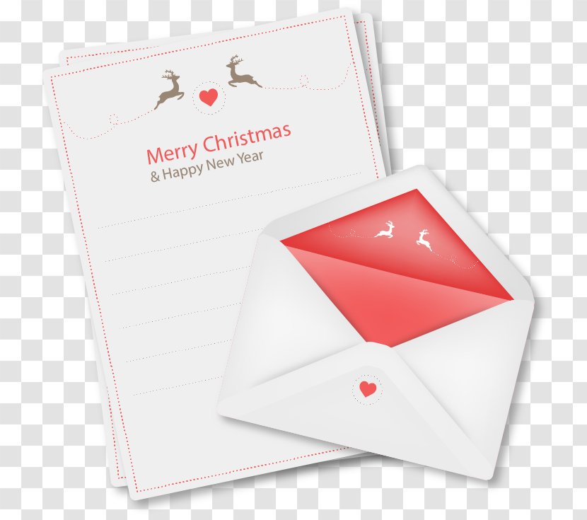 Santa Clauss Reindeer Christmas - Template - Letter Transparent PNG
