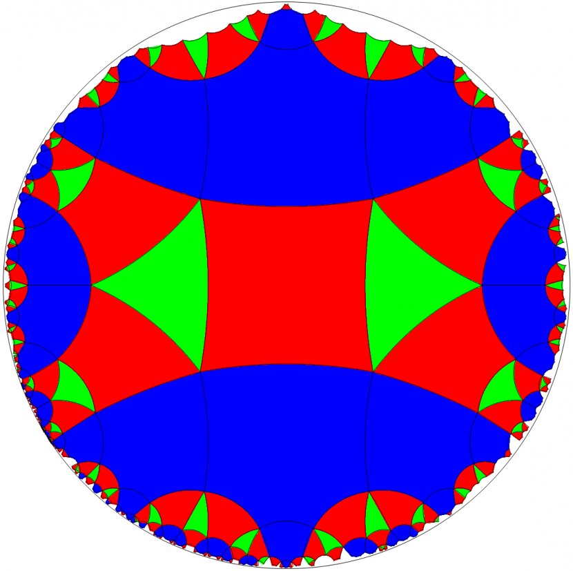 Circle Limit III IV Tessellation Anisohedral Tiling - Order6 Square - Balloon Transparent PNG