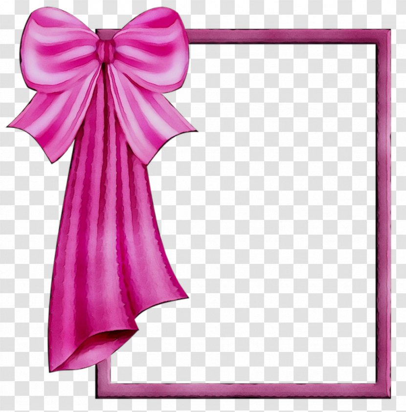 Clip Art Pink Picture Frames Borders And Ribbon - Silk Transparent PNG