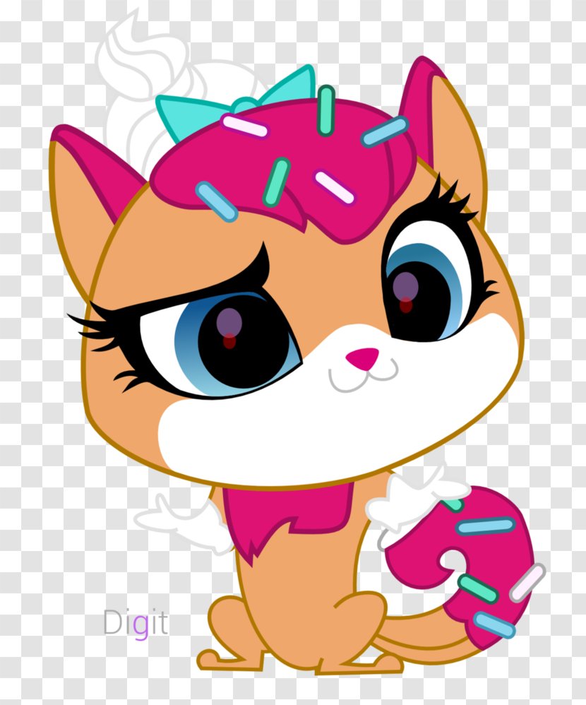 Littlest Pet Shop Cat Penny Ling Pepper Clark - Heart - Sprinkles Transparent PNG