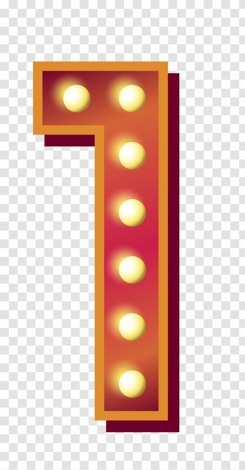 Yellow Light - Number - Signage Symbol Transparent PNG