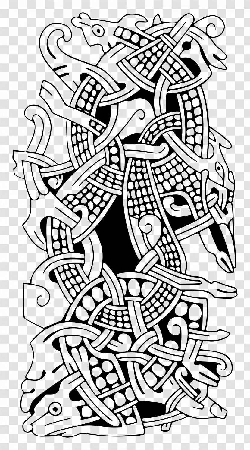 Mammen Style Viking Art Norsemen - Jelling - Nordico Transparent PNG