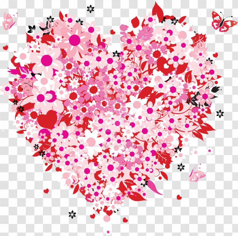 Heart Pink Magenta Confetti Transparent PNG