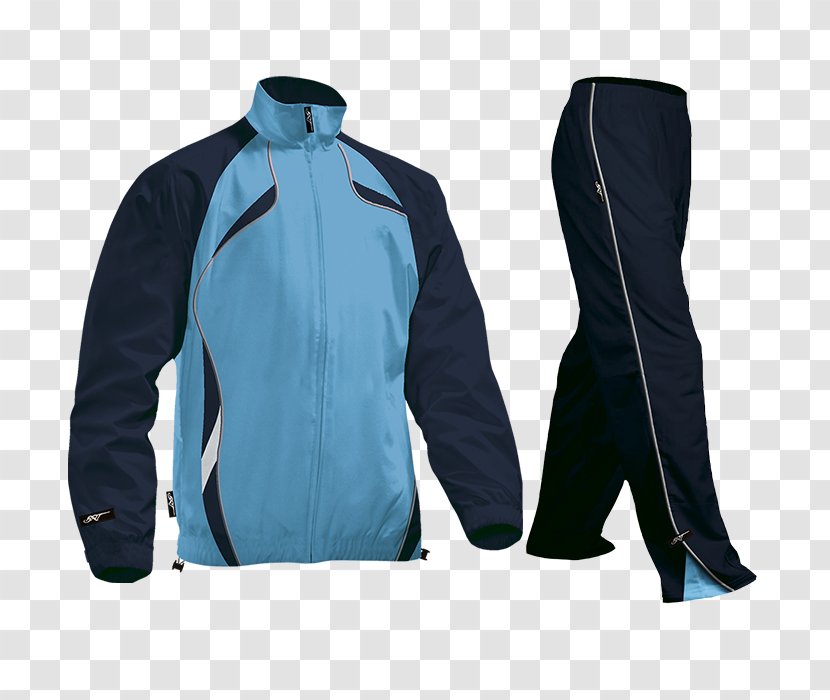 Tracksuit Raglan Sleeve Jacket Clothing - Blue Transparent PNG