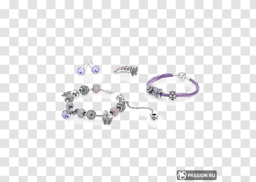 Charm Bracelet Amethyst Pandora Charms & Pendants - Jewellery Transparent PNG