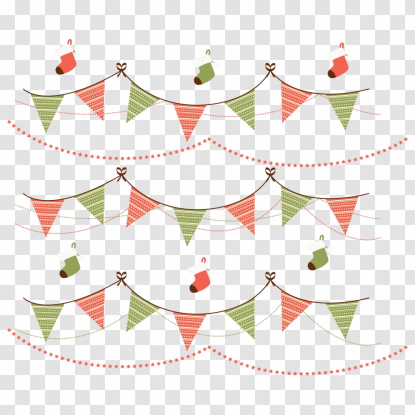 Flag Download Christmas - Triangle - Pull Material Transparent PNG