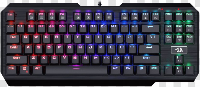 Computer Keyboard Backlight RGB Color Model Gaming Keypad LED-backlit LCD - Number Transparent PNG