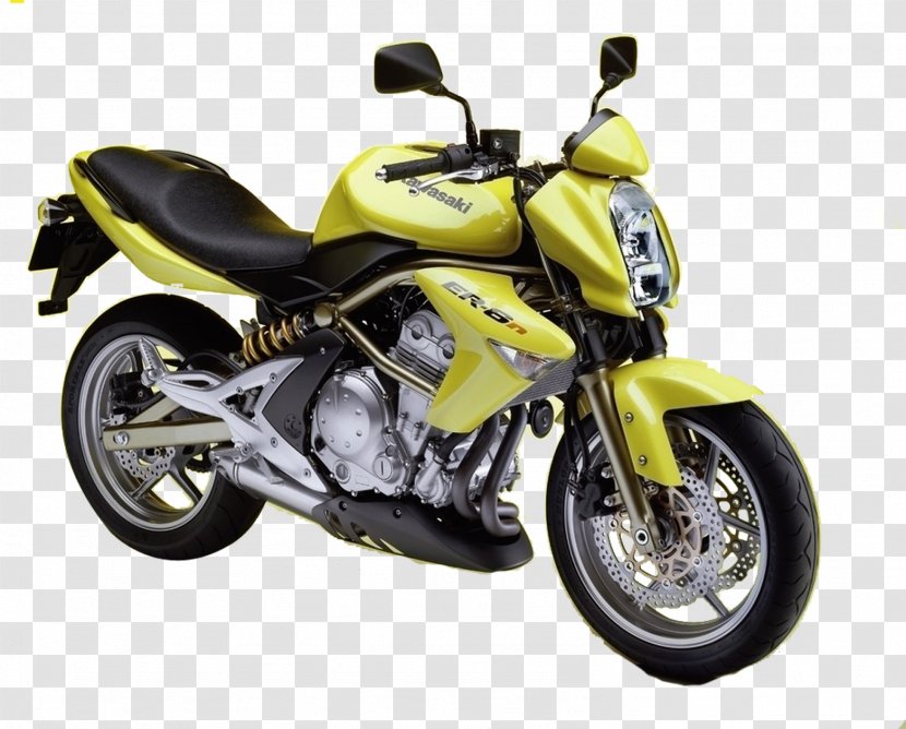 Car Kawasaki Ninja 650R Motorcycles ER-5 - Yellow - Motorcycle Transparent PNG