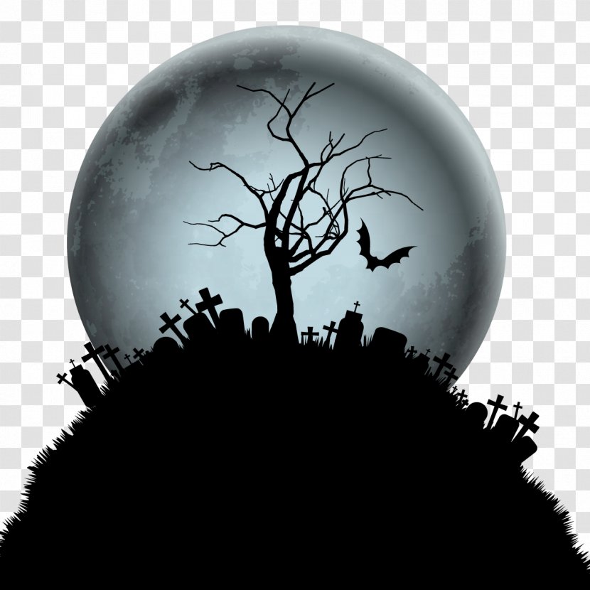Halloween Wallpaper - Stock Photography - Vector Moon Tree Transparent PNG